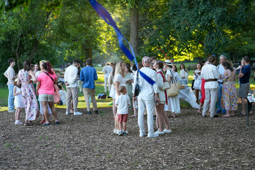 local community celebrating