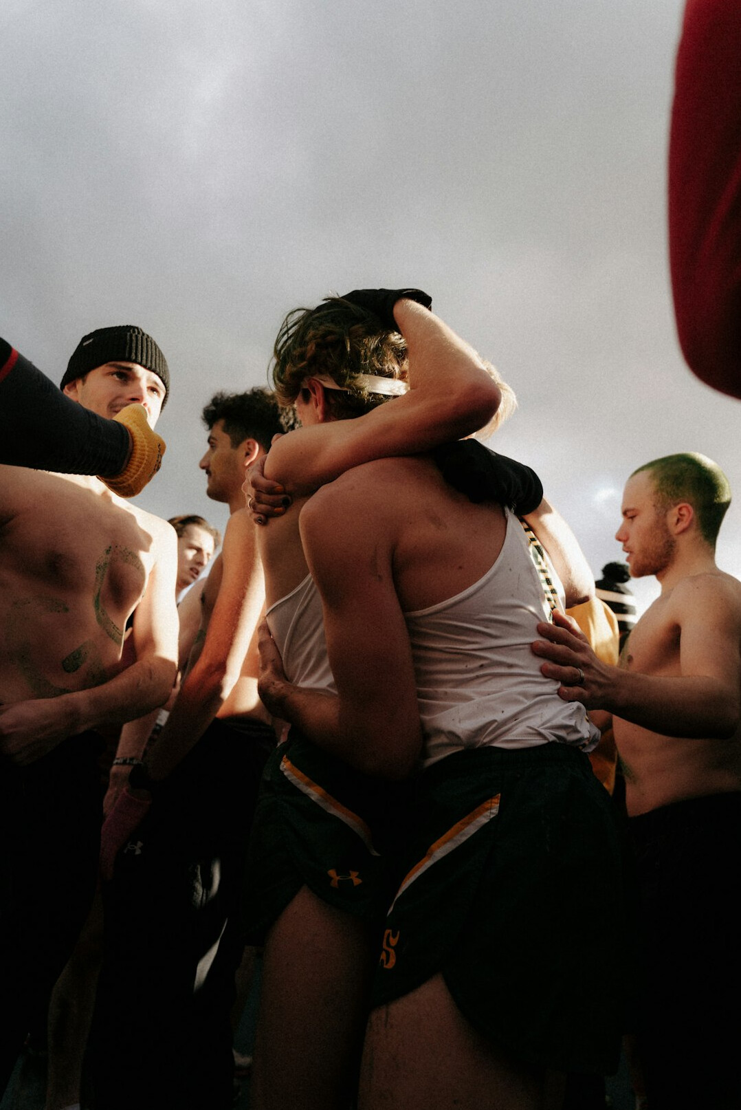 athlete celebrating victory