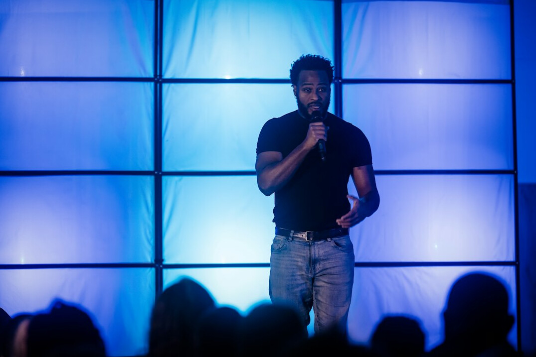 local celebrity on stage