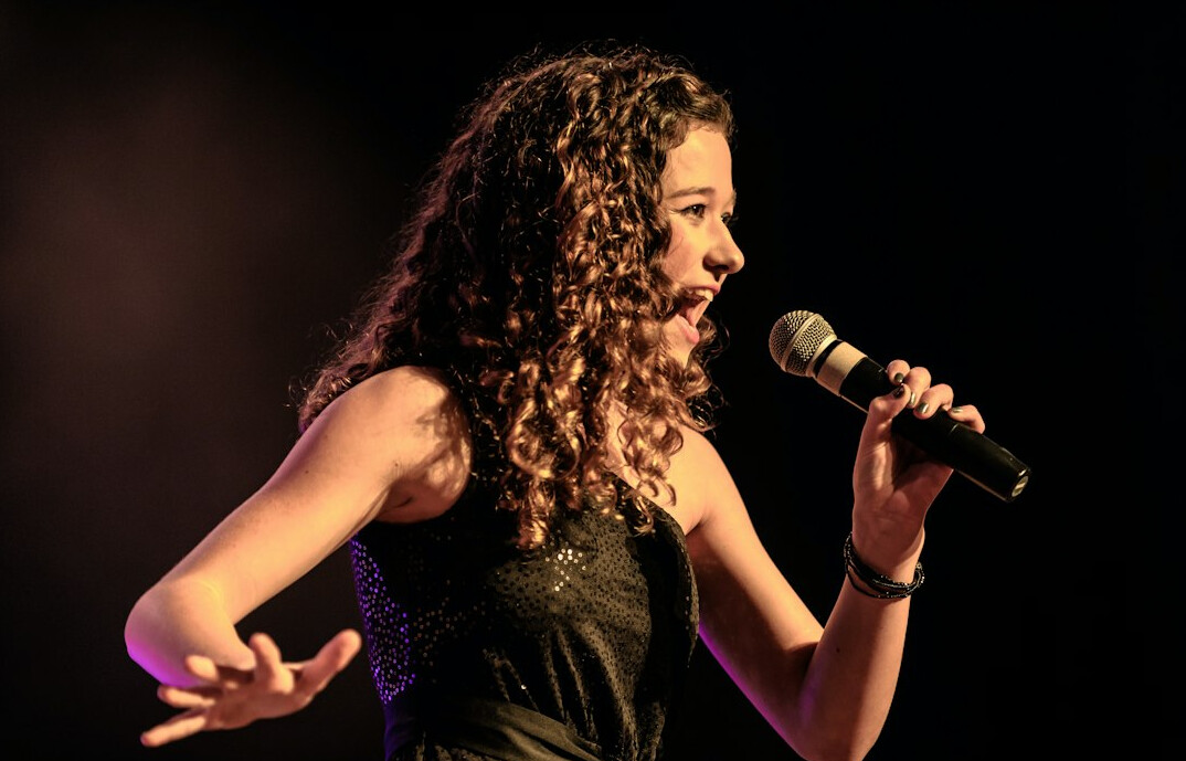 female singer on stage